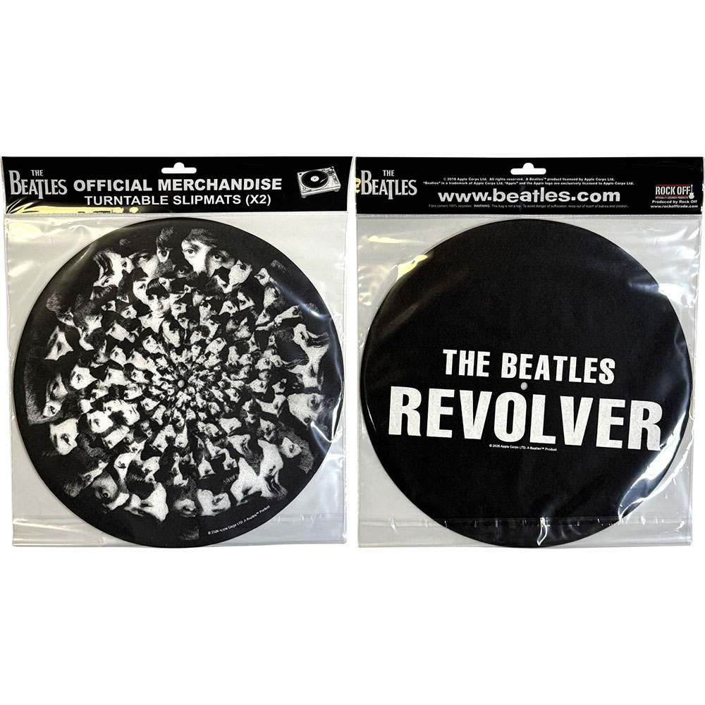 The Beatles - Revolver & Faces Platenspeler Slipmat - Zwart/Wit